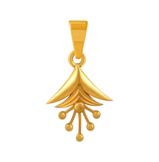 22K gold pendant with a coniferous leaf and carpel design 