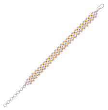 22K Delicate Pearl & Gold Tushi Bracelet