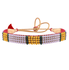 22K Refined Tushi Gold & Pearl Choker with Green Beads