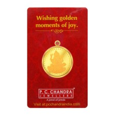 24k,10 gm Lord Ganesha Gold Coin Pendant