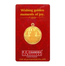10 gm, 24k Lord Ganesha gold coin pendant.